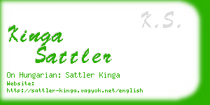 kinga sattler business card